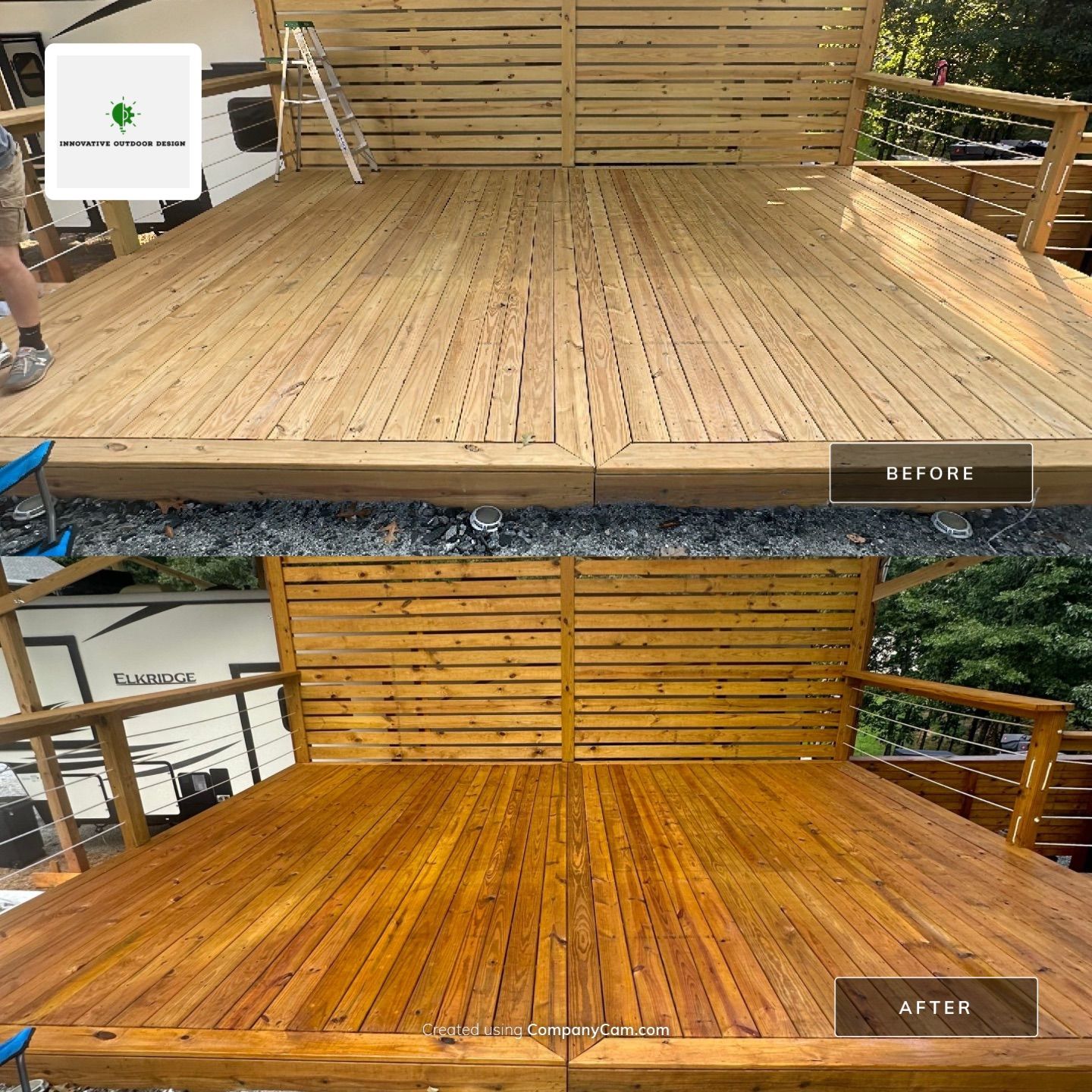 Wood Deck Staining Project